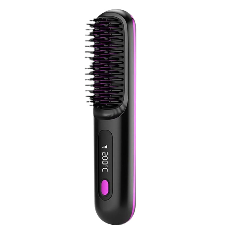 Comb Digital Display Hair Straightening Comb Temperature Adjustables Hair Flat Iron for Women Female