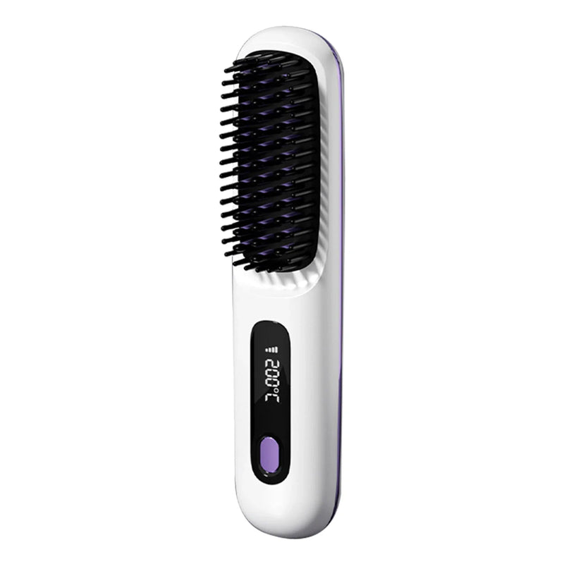 Comb Digital Display Hair Straightening Comb Temperature Adjustables Hair Flat Iron for Women Female